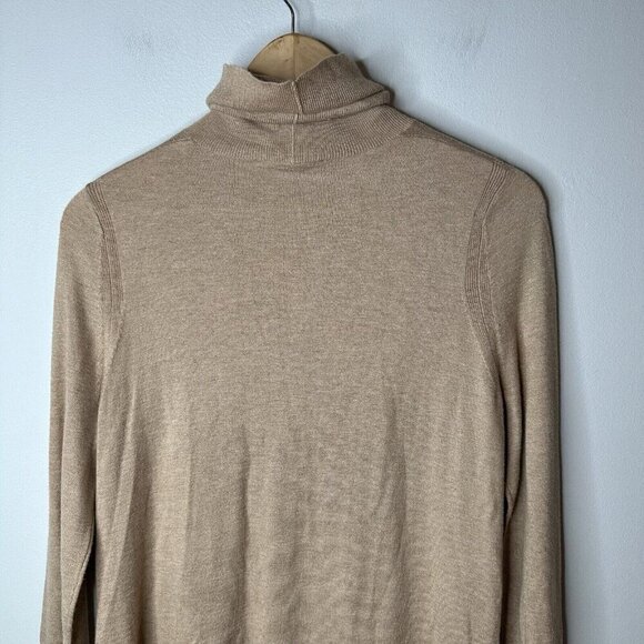 Joie TurtleNeck Sweater‎ Womens M Brown Cashmere Wool Blend Luxury Neutral Soft - Picture 10 of 12